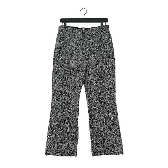 Anthropologie Pants - ANTHROPOLOGIE The Essential Cropped Pants in Black + White Leopard Print
